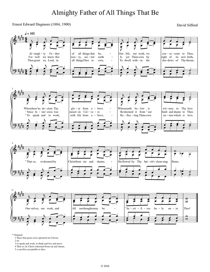 Almighty Father of All Things That Be