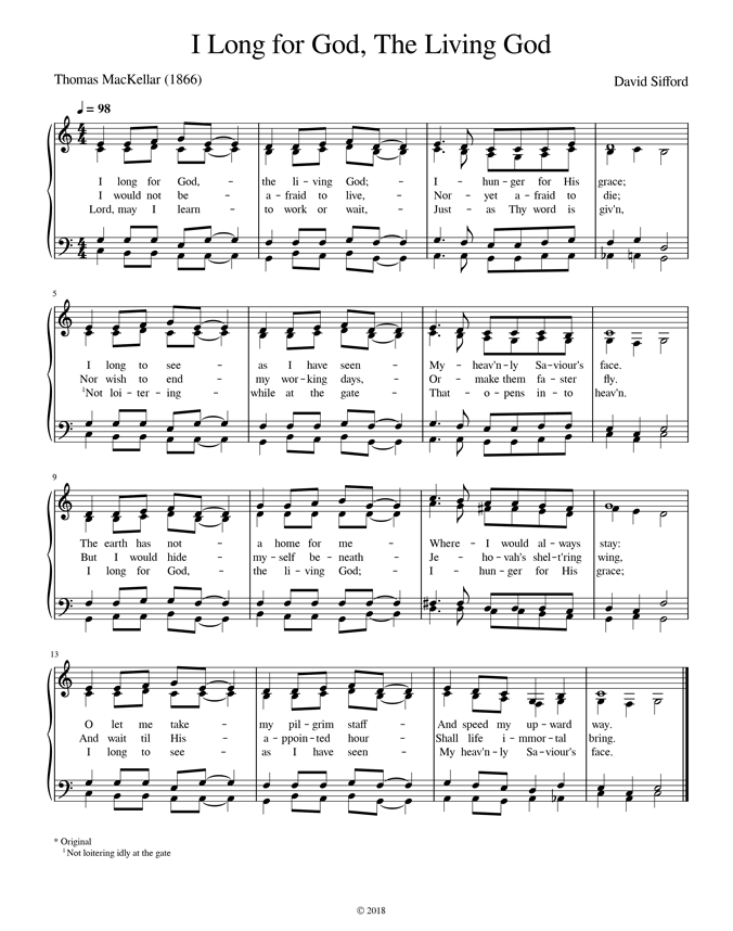 I Long for God, The Living God