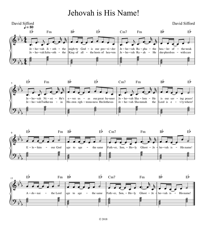 Jehovah is His Name