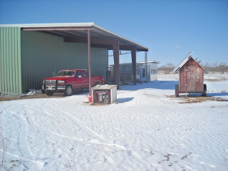 Barn Lean-to After Arctic Storm