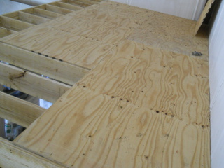 Several Plywood Sheets Installed