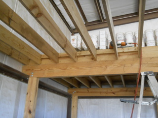 Another View of Barn Loft Next Floor Joists in Place