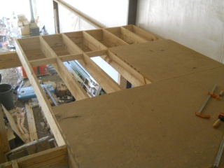 Next Barn Loft 8 Foot Section in Place with Plywood Flooring