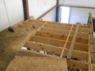 More Barn Loft Floor Joists on Back Section