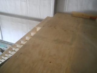 Barn Loft Plywood Flooring to Stairs