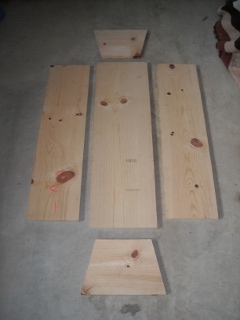 Homemade Top Bar Bee Hive Side and Bottom Pieces