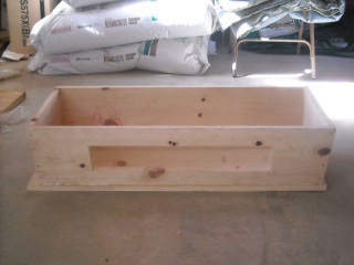 Homemade Top Bar Bee Hive Side and Bottom Together