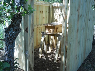 Bees 2012 Fenced Area with Door Open