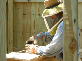 Bees 2012 Removing Honey Water Can