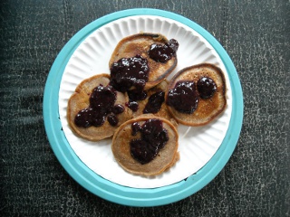 Pancakes with Blackberry Syrup