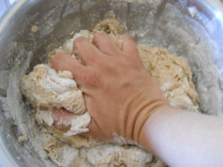 Simple Bread Rolls Kneading Dough