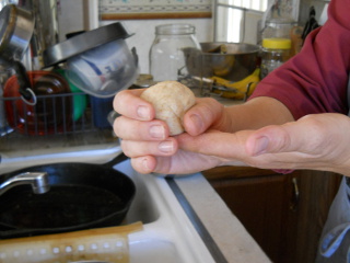 Simple Bread Rolls Shaping Roll Step C