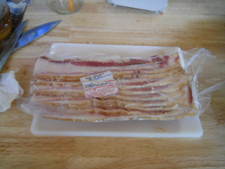 Shrink-wrapped Bacon