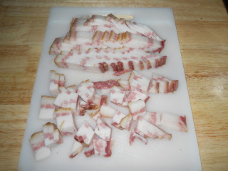 Bacon Cut Into Pieces