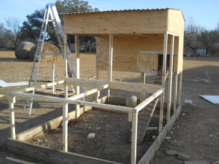 Front View of Chicken Tractor Put Back Together