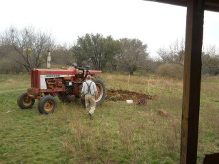 Tractor to Pull Out Big Rock