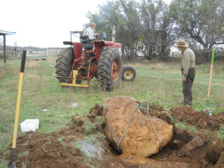 Pulling Big Rock Out of Fire Pit