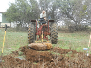 Big Rock Pulled Out of Fire Pit