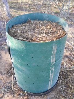Composting Material in the Compost Container