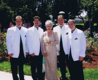 Barbershop Group 'Q; at Wedding