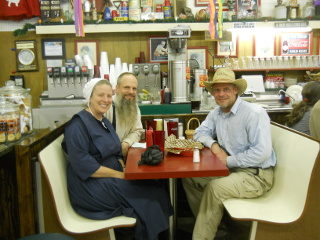 David, Susan & Kevin at the Owl Drug Store Soda Fountain & Grill for Lunch