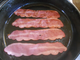 Frying Bacon in a Pan