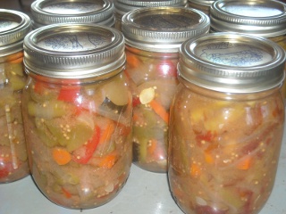 Spring Garden 2010 End of the Garden Pickles in Canning Jars