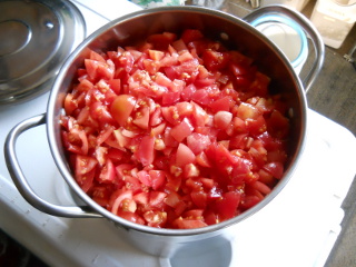 Spring Garden 2012 Cut and Ready to be Simmered into Tomato Sauce