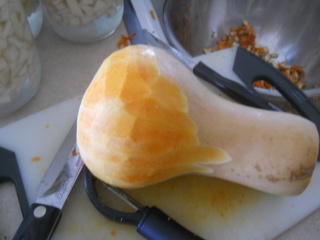 Peeling Butternut Squash