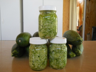 Stored Grated Zucchini