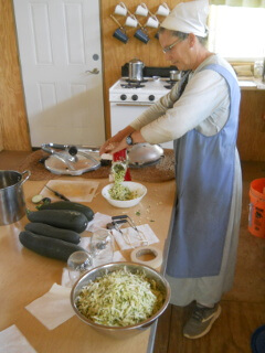 Grating Zucchini