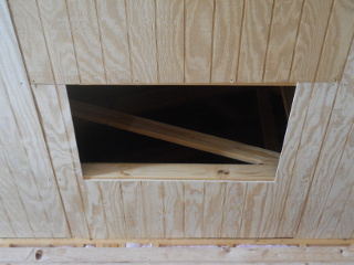 Cut Ceiling Panel Back in Place
