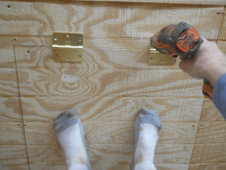 Attaching Attic Access Door Hinges to Ceiling