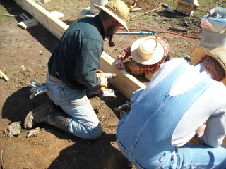 Setting Screws in Plywood in Foundation Built-up Beam