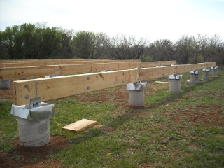 Built-up Beams in Place for Pier and Beam Foundation