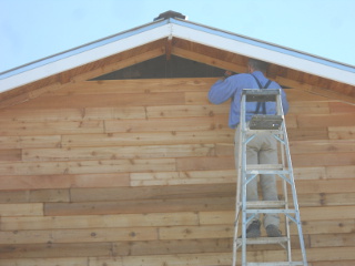 Installing Siding Near the Roof