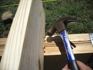 Hammering In Floor Joist Toe-Nails