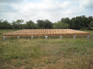 Full Picture of Completed Floor Joists Facing South