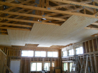 House Some Great Room Ceiling Panels in Place