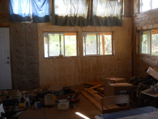 House Kitchen Siding, East Wall