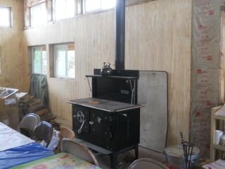 House Kitchen Siding, North Wall