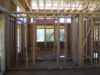 House Internal Walls In Great Room Facing the Library