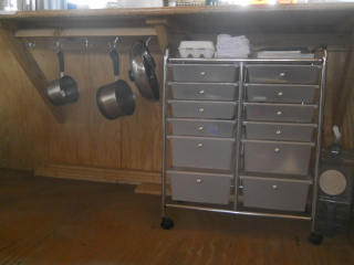 Kitchen Pot Hooks & Utensil Drawer