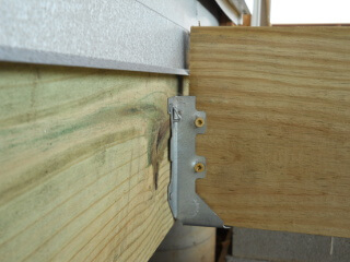 Porch Joist Attached to Hanger