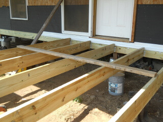 Porch Joist Spacer Board