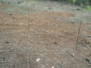 Line Strings Set Up for Corner Porch Posts