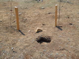 Porch Post Hole Dug and Brace Supports Set