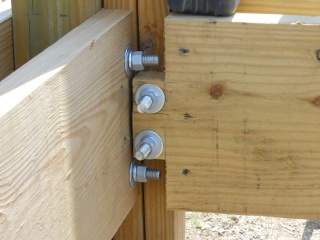 Porch Post and Joist Brace Join at Corner