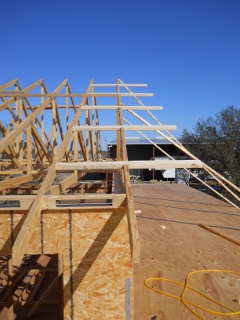 House Roof Gabled Overhang Braces with Fascia