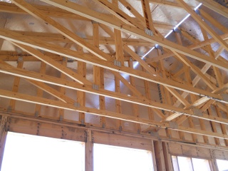 House Roof Gables Trusses Siding Inside View